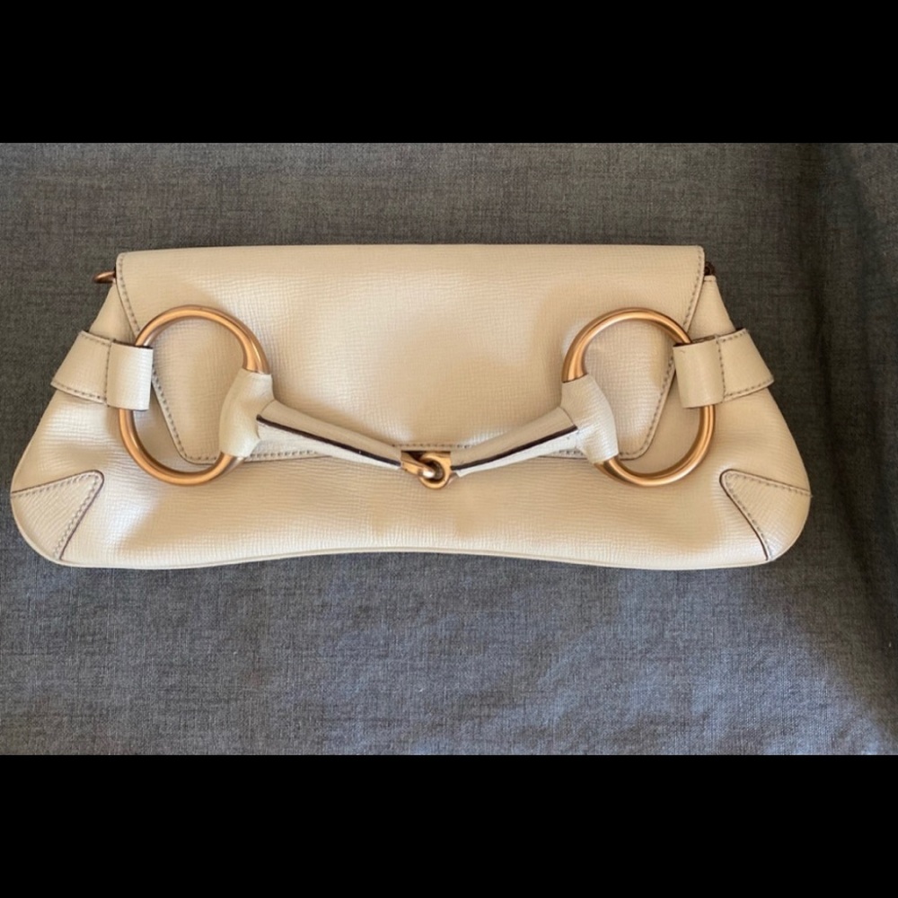Gucci Classic Horsebit Leather Handbag Authentic